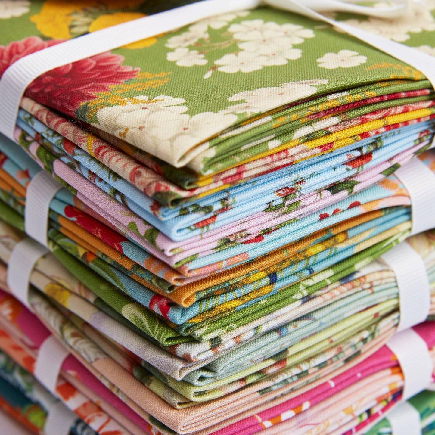RHS Fat Quarter Fabric Bundle, Bloom, 45 x 56cm, Pack Of 4
