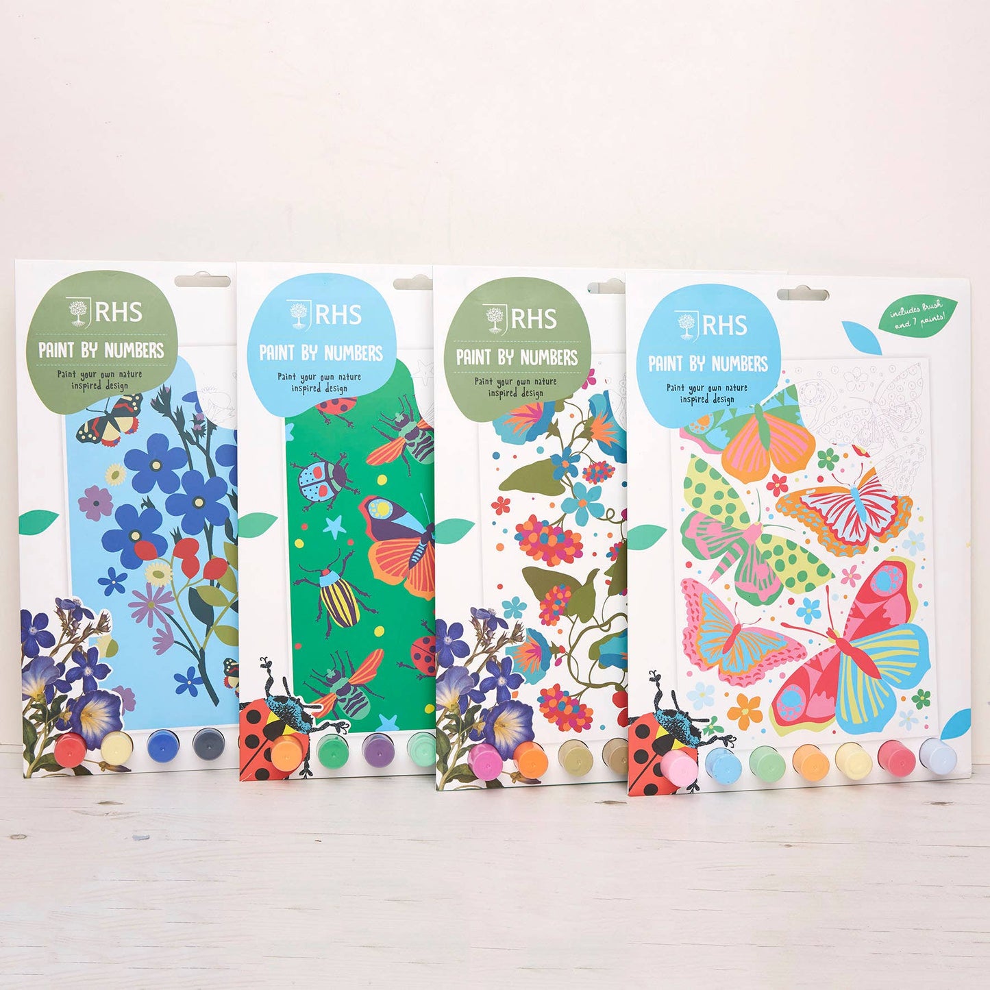 RHS Paint By Numbers For Kids - A4 Flowers