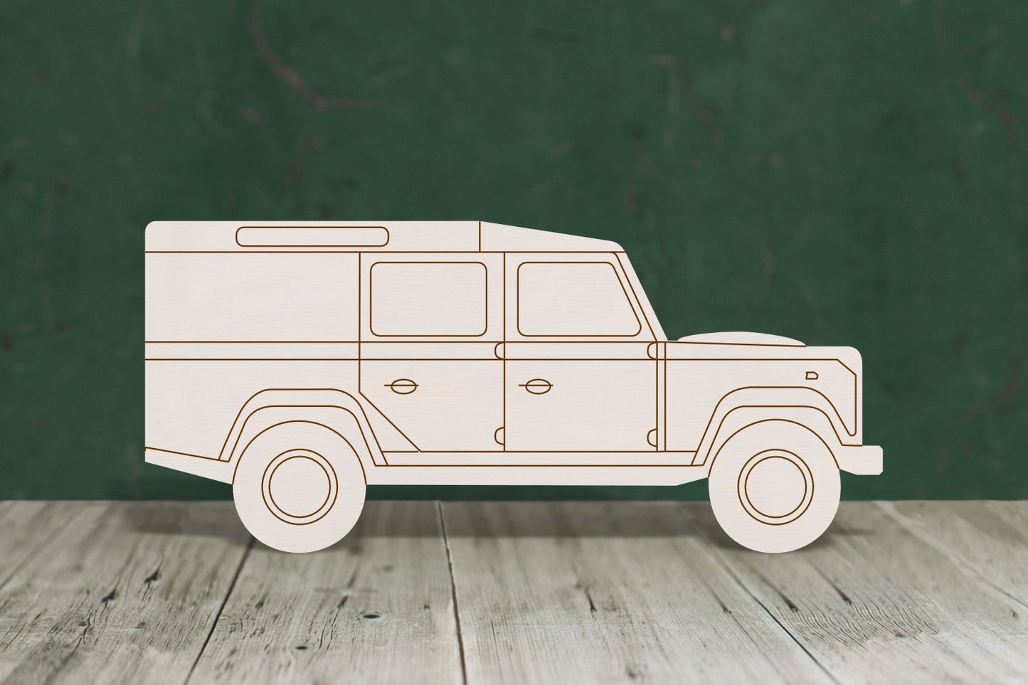 4x4 with etched detail - plywood