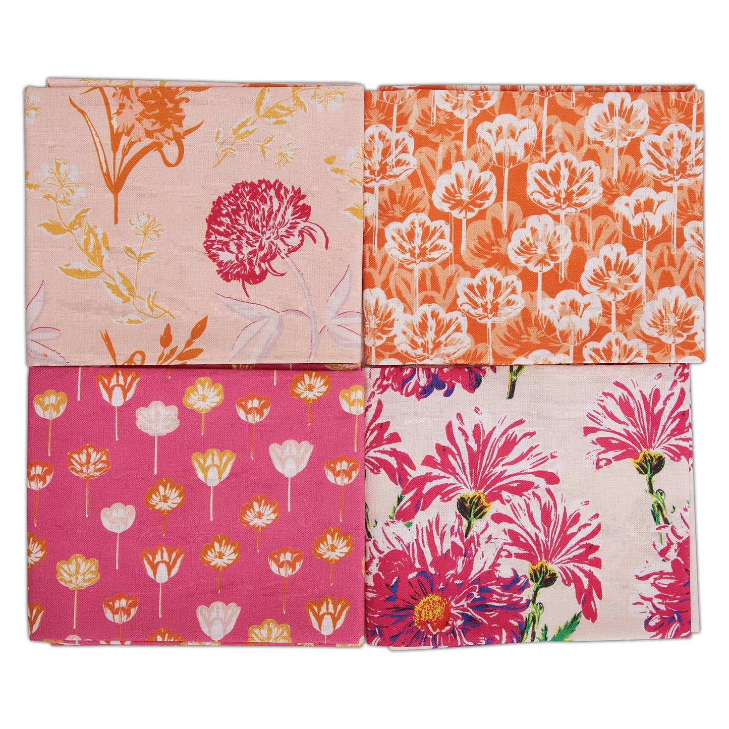 RHS Fat Quarter Fabric Bundle, Bloom, 45 x 56cm, Pack Of 4