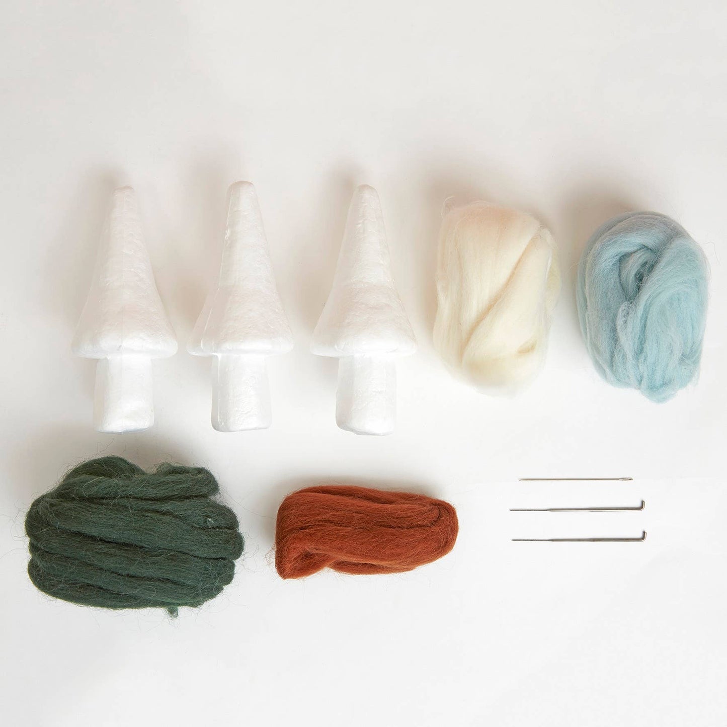 Simply Make Needle Felting Kit, Tree Trio Craft Kit, Gift