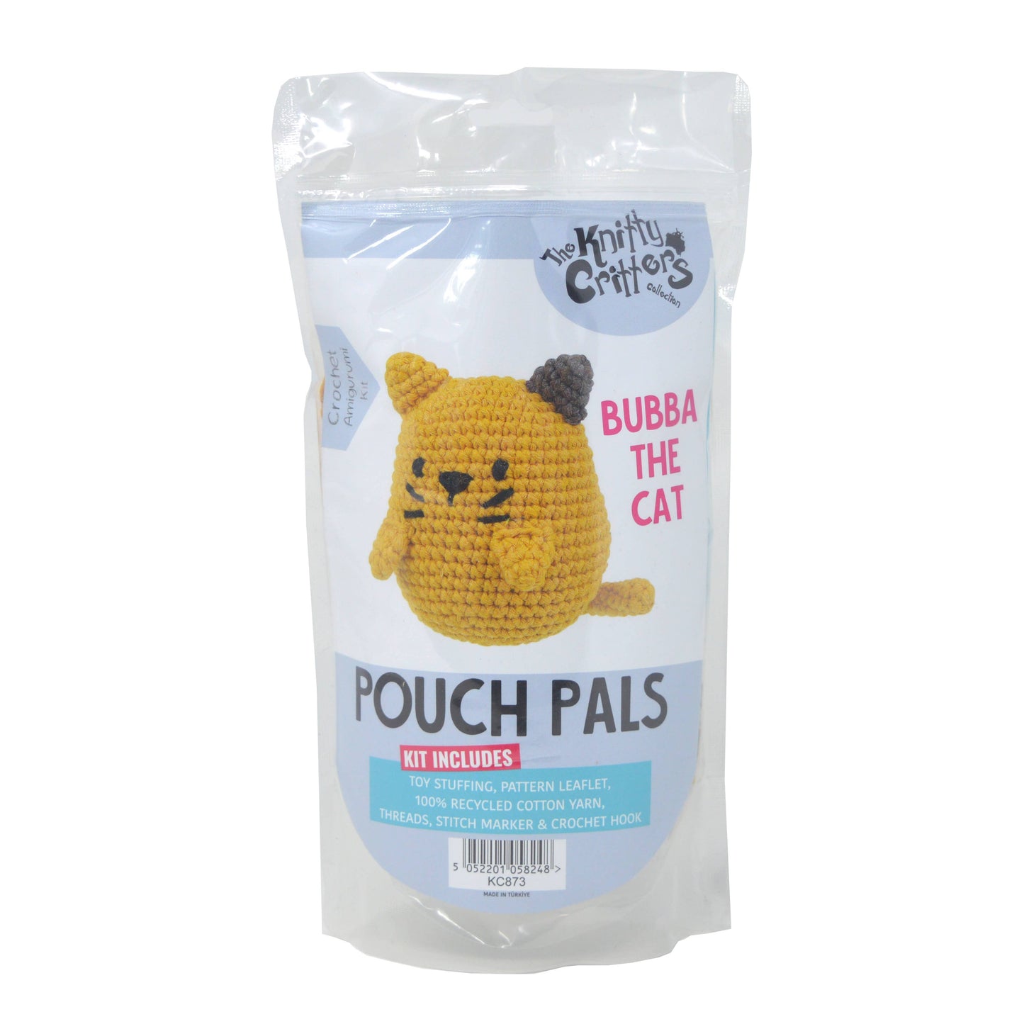 Knitty Critters - Pouch Pals - Bubba The Cat Crochet Kit