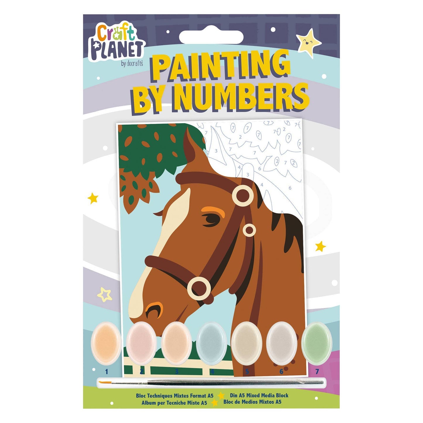 Mini Paint By Numbers Kit - Horse