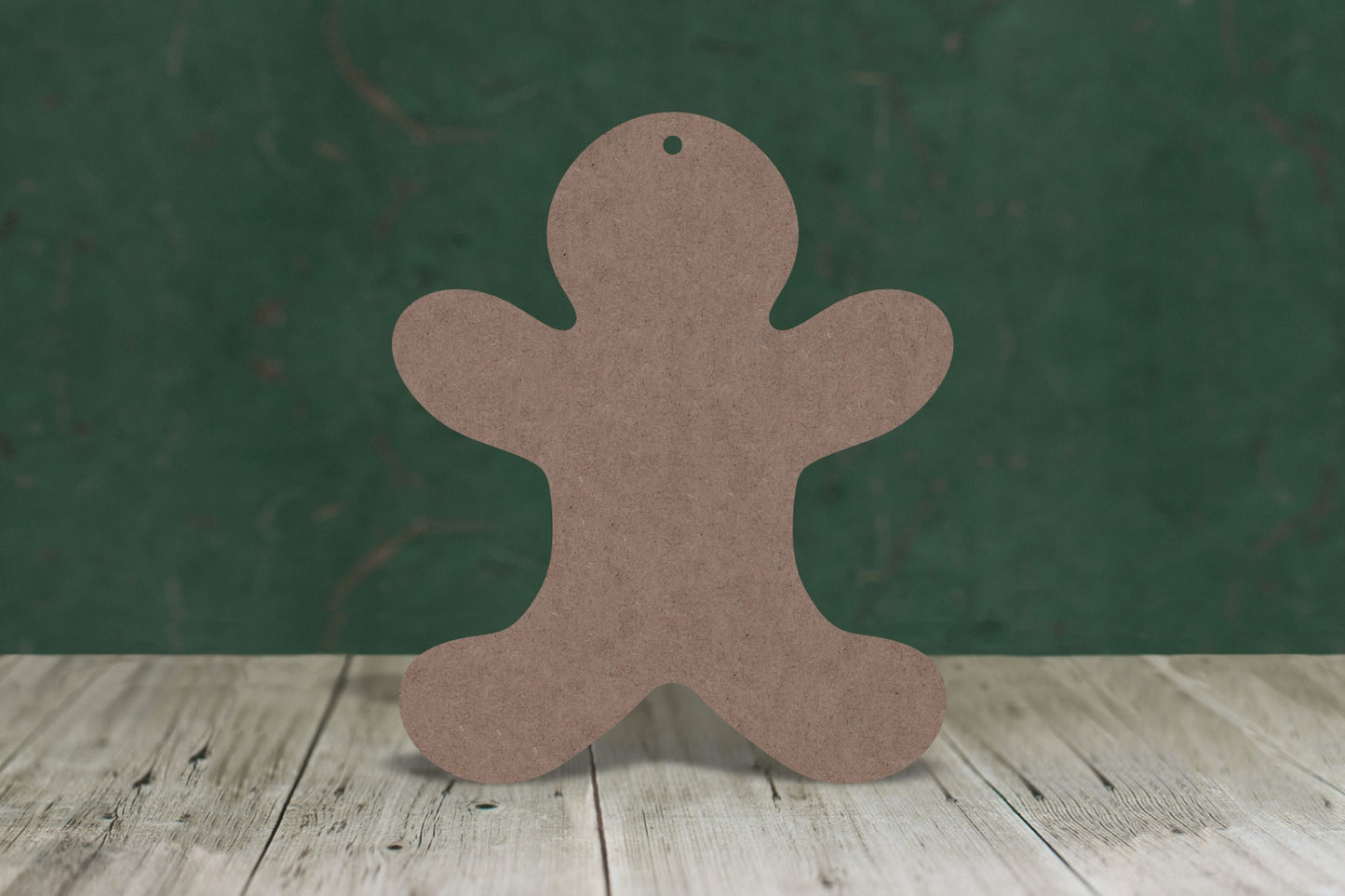 Gingerbread person 1 arms up plain - 2mm MDF