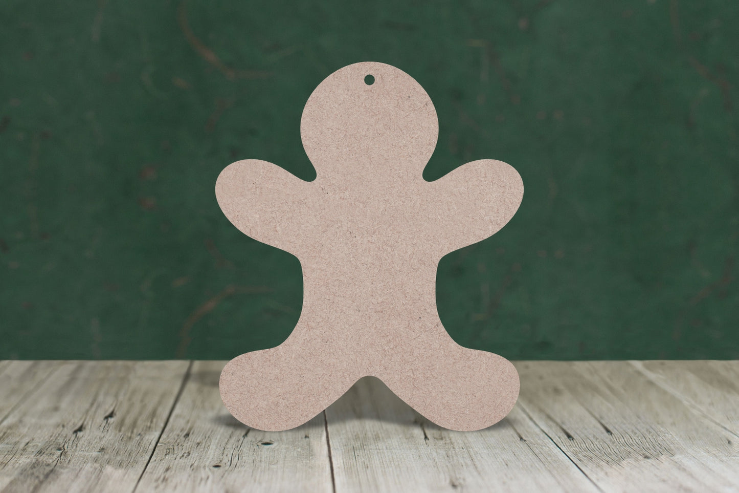 Gingerbread person 1 arms up plain - 3mm MDF