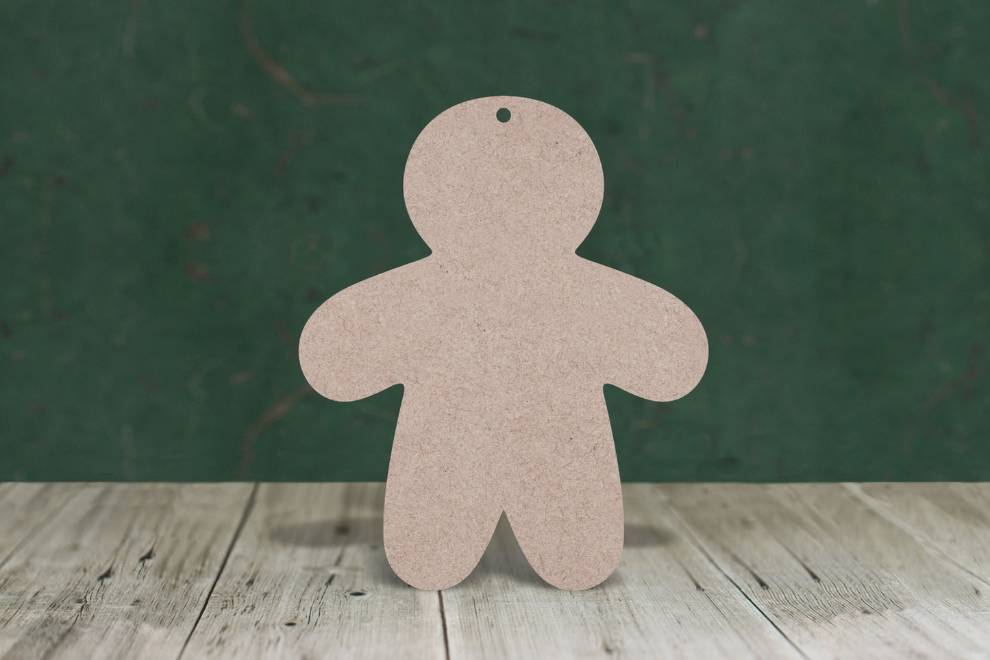 Gingerbread person 2 arms down plain - 3mm MDF