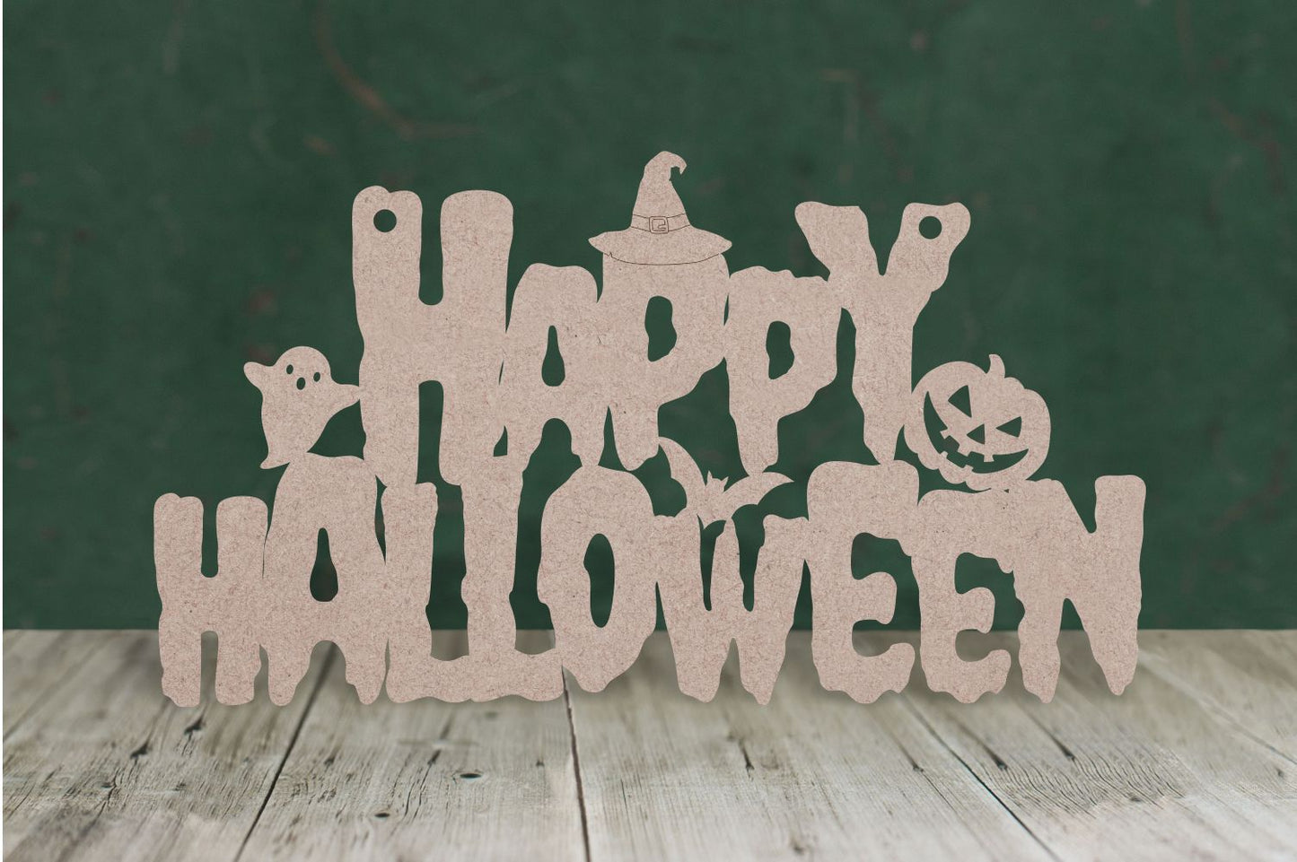 Happy Halloween text - 3mm MDF