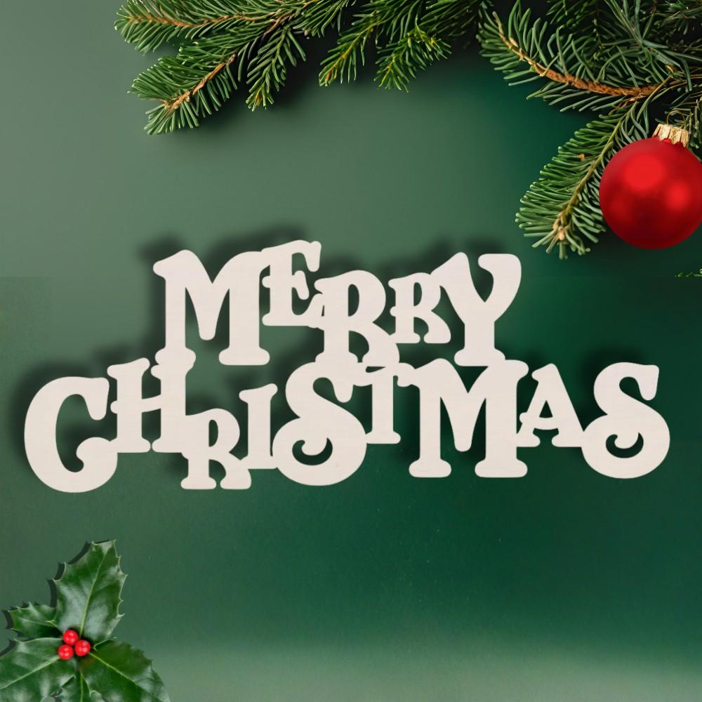Merry Christmas Text - 4mm Plywood