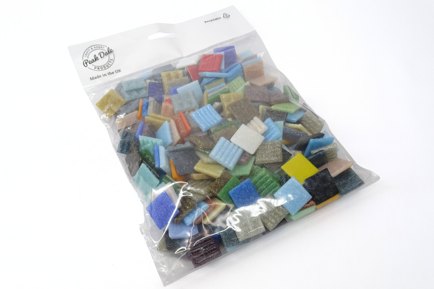 Mosaic Tiles Assorted Colours Glass Vitreous - 20mm x 20mm - 700gm