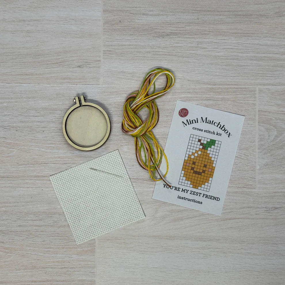 'You're My Zest Friend' Mini Matchbox Cross Stitch Kit