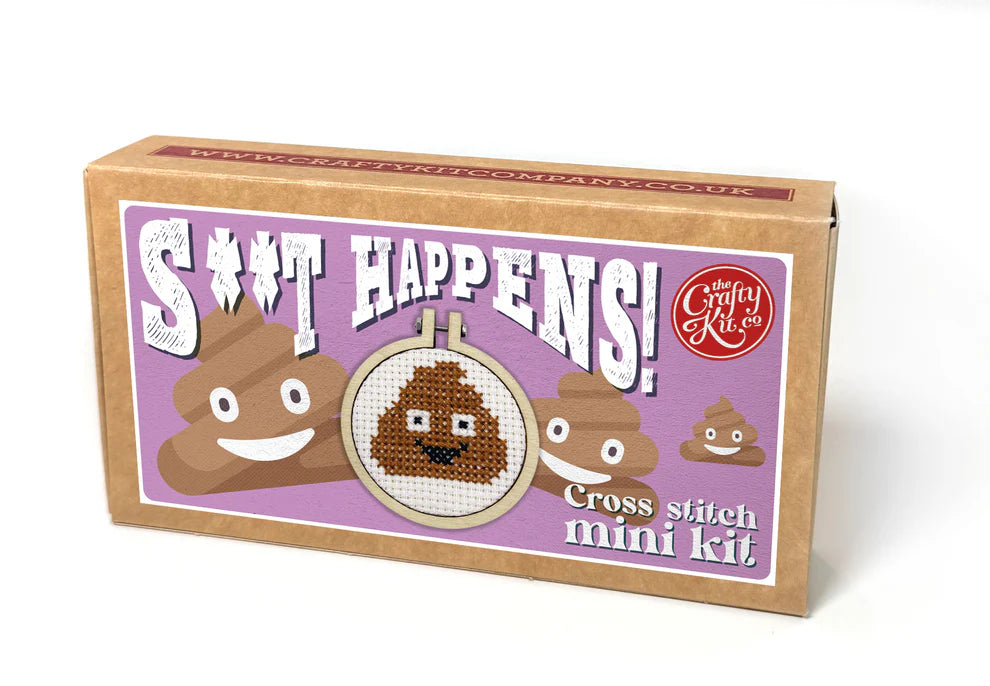 'S**t happens!' Mini Matchbox Cross Stitch Kit