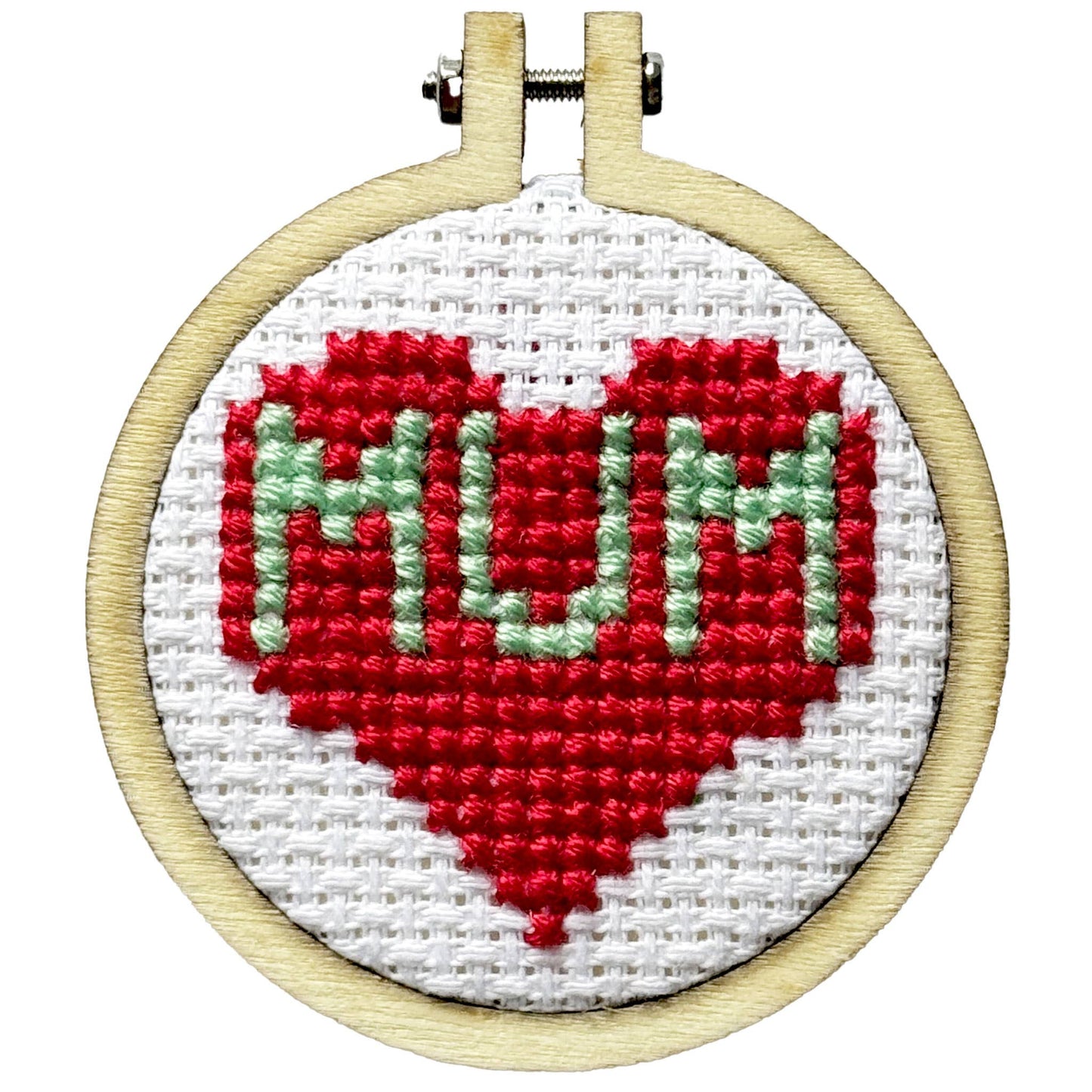 'Happy Mother's Day' (Heart) Mini Matchbox Cross Stitch Kit