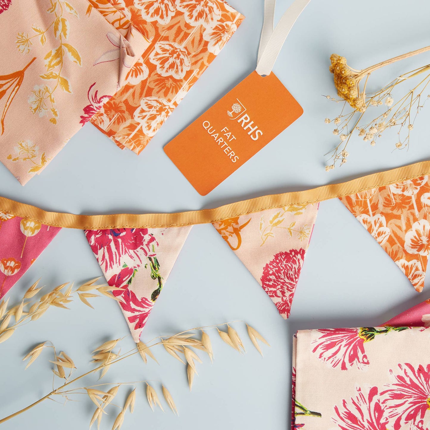 RHS Fat Quarter Fabric Bundle, Bloom, 45 x 56cm, Pack Of 4