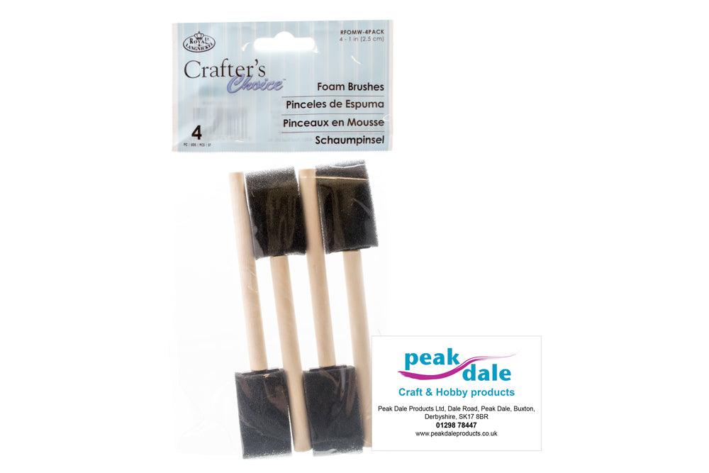 Foam Brushes 25mm (1inch) Set of 4