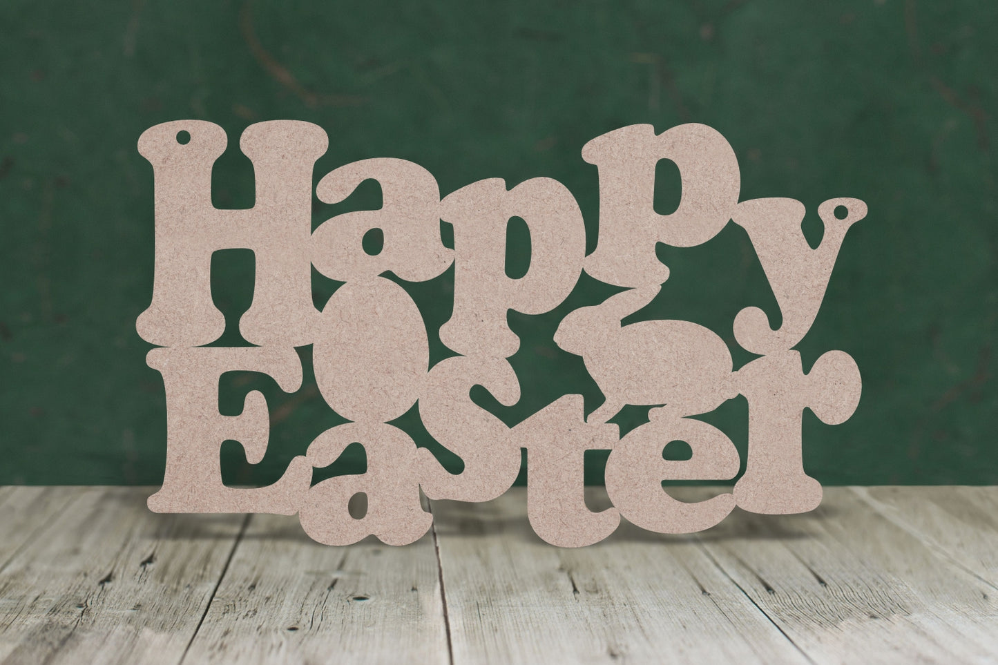 Happy Easter text 2 - 3mm MDF