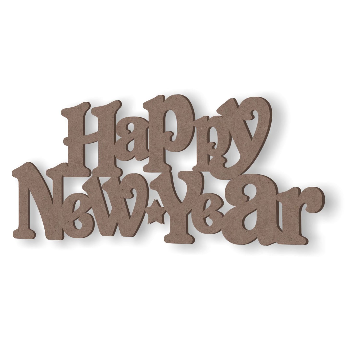 Happy New Year text - 2mm MDF