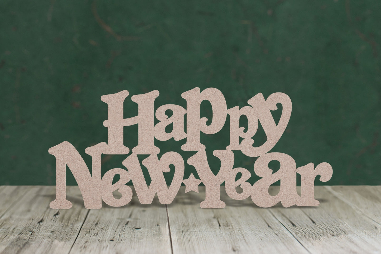 Happy New Year text - 3mm MDF