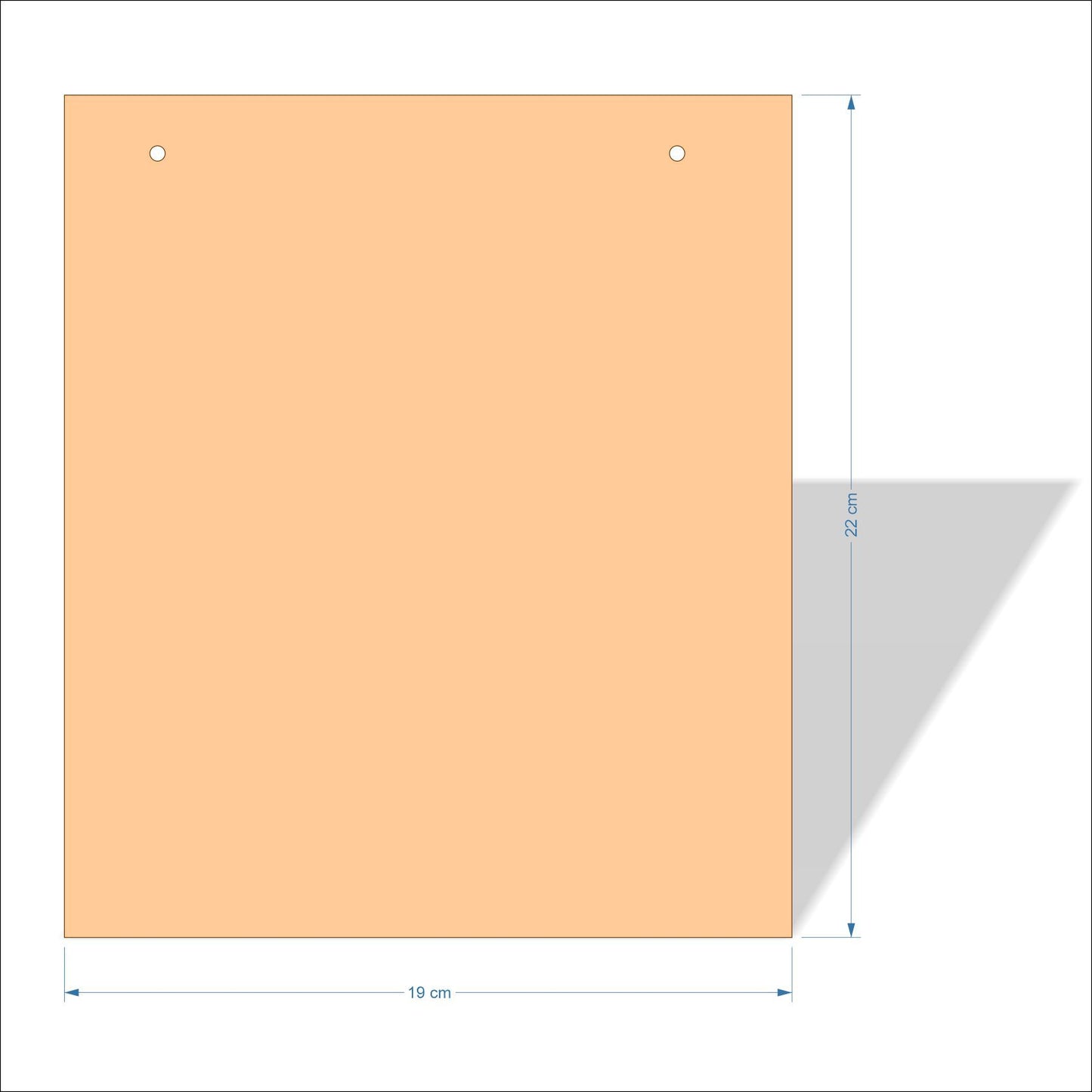 19 cm X 22 cm 3mm MDF Plaques with square corners