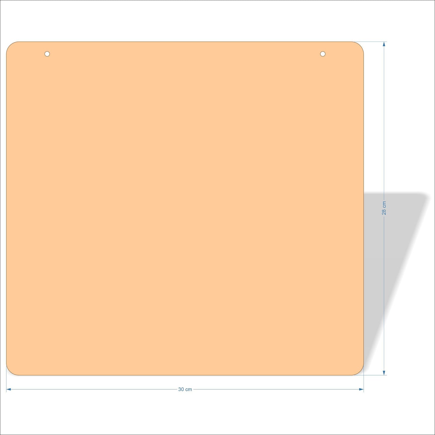 30 cm X 28 cm 3mm MDF Plaques with rounded corners