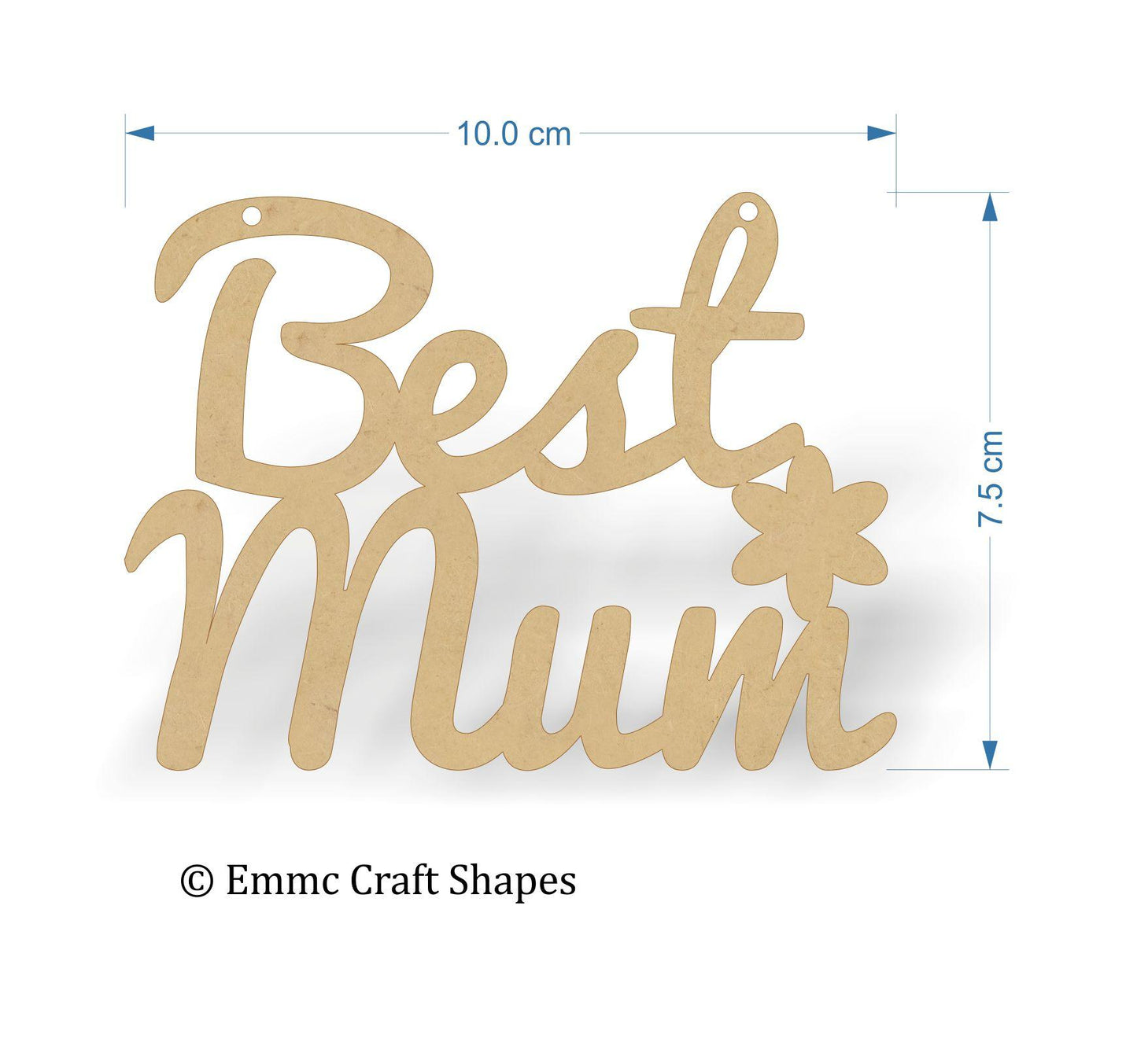 Best Mum Script Text - 3mm MDF