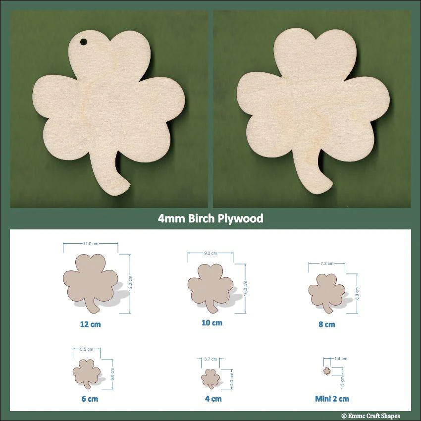 4mm thick poplar plywood used to make the shamrock cut-outs ready for crafting