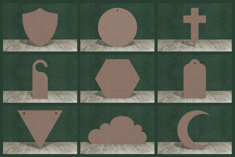 Image showing a small sample of the 2mm MDF shapes we have.