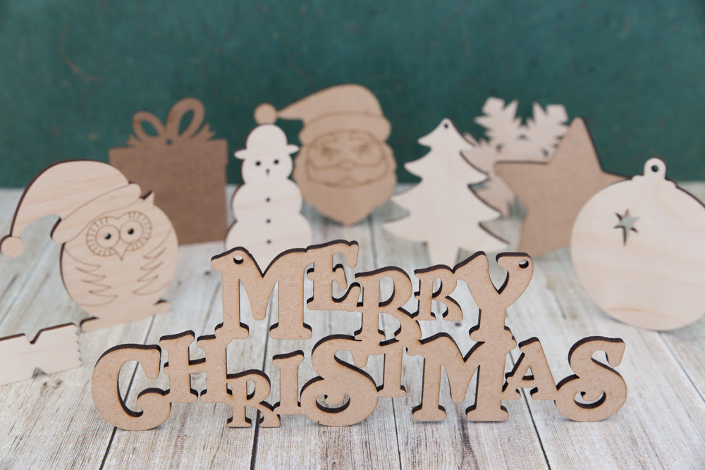 Christmas - wooden craft shapes