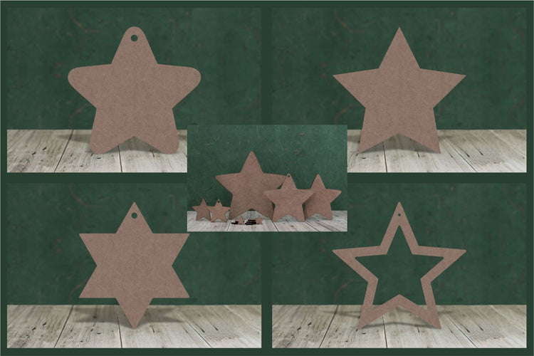 Star shapes - 2mm thick MDF