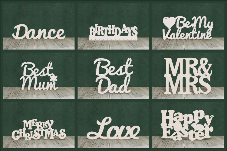 Texts and sayings - 4mm Plywood