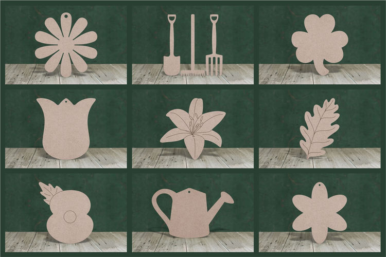 Plants, flowers and garden shapes - 3mm MDF