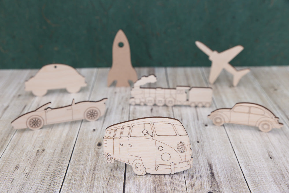 Vehicles and Transport - wooden cutouts for craft