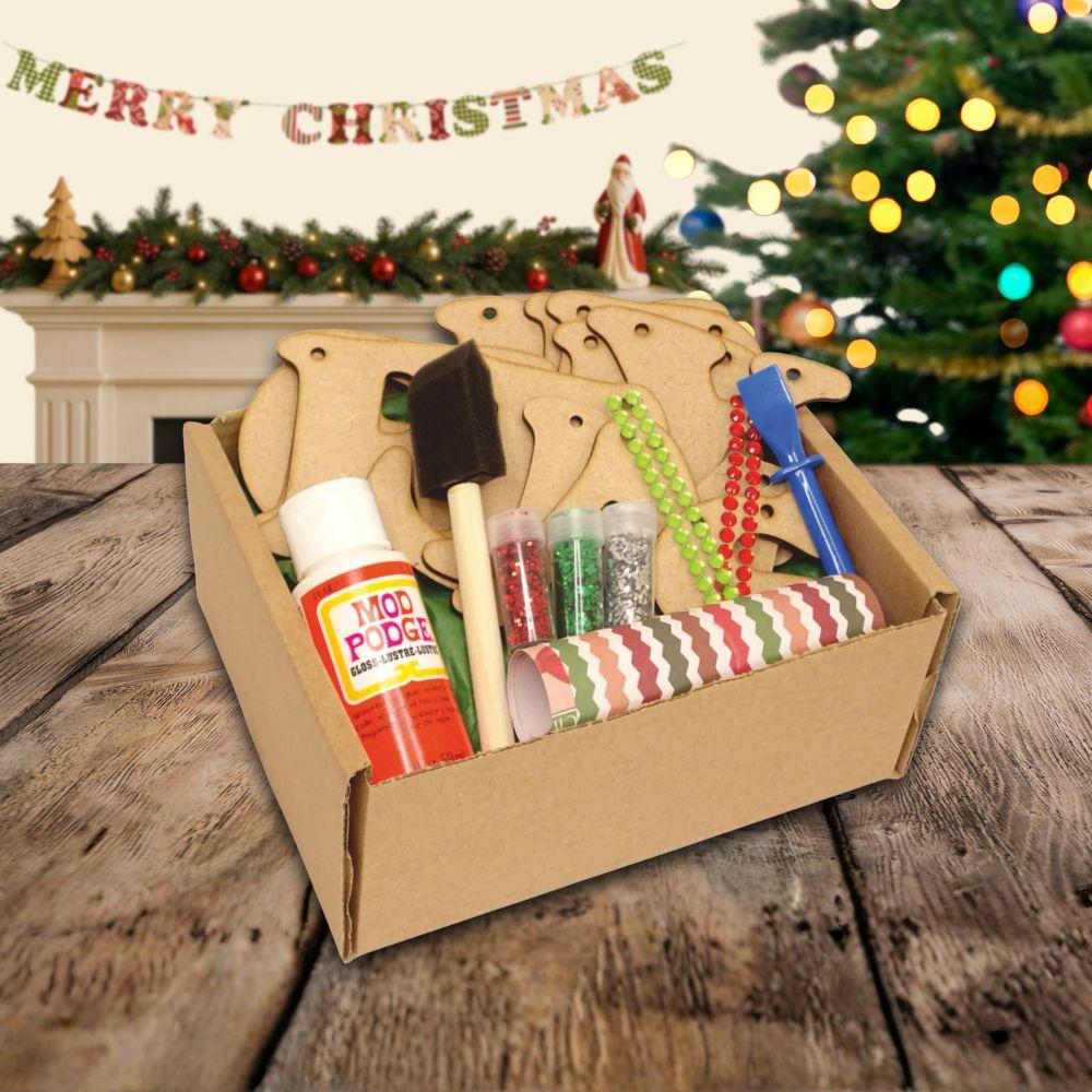 Make your own hanging "Merry Christmas" MDF letter Bunting Kit