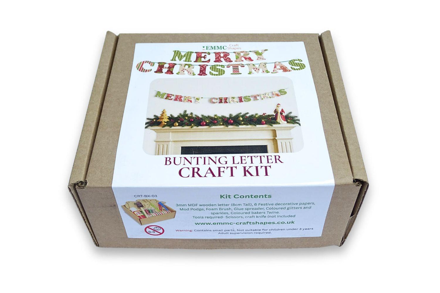Merry Christmas - Wooden letter Bunting Kit