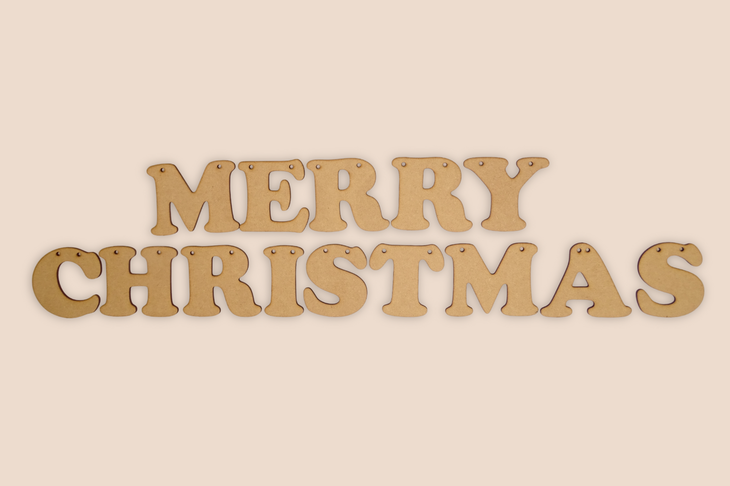 Merry Christmas - Wooden letter Bunting Kit