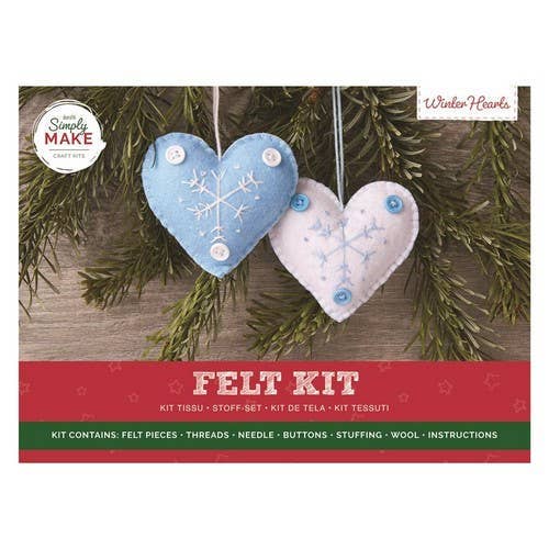 Felt Winter Hearts Kit (2pk)