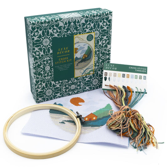 Cross Stitch Kit for Adults - Craft Set Includes Two Outdoor-Themed Designs