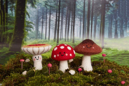 Simply Make Needle Felting Kit, Toadstools Set