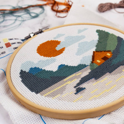 Cross Stitch Kit – Adult Craft Set – Two Designs Included