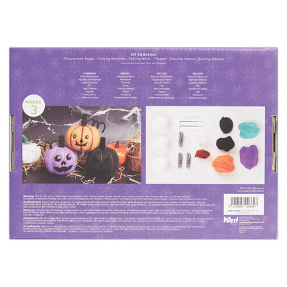 Simply Make Needle Felting Kit Halloween Pumpkin Trio, Gifts