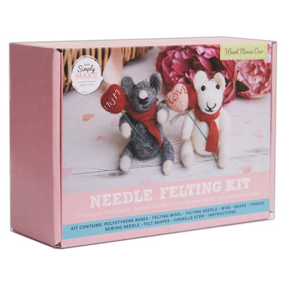 Simply Make Needle Felting  - Heart Mouse Duo
