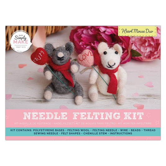 Simply Make Needle Felting  - Heart Mouse Duo