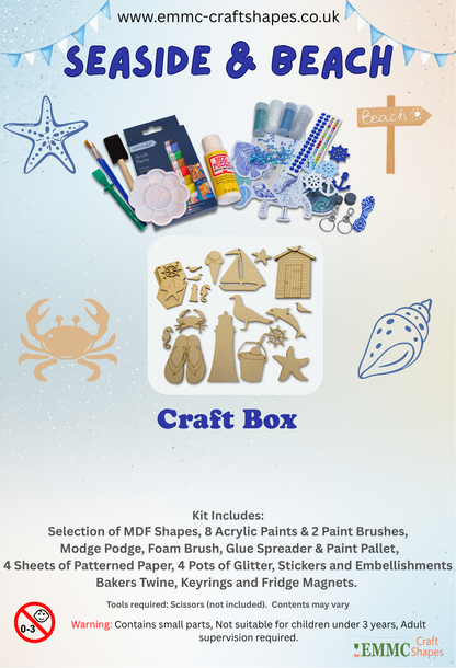 Seaside & Beach Craft Box – Complete Coastal DIY Craft Kit for Kids & Adults