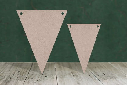Triangle bunting flags (12cm to 15cm) - 3mm MDF
