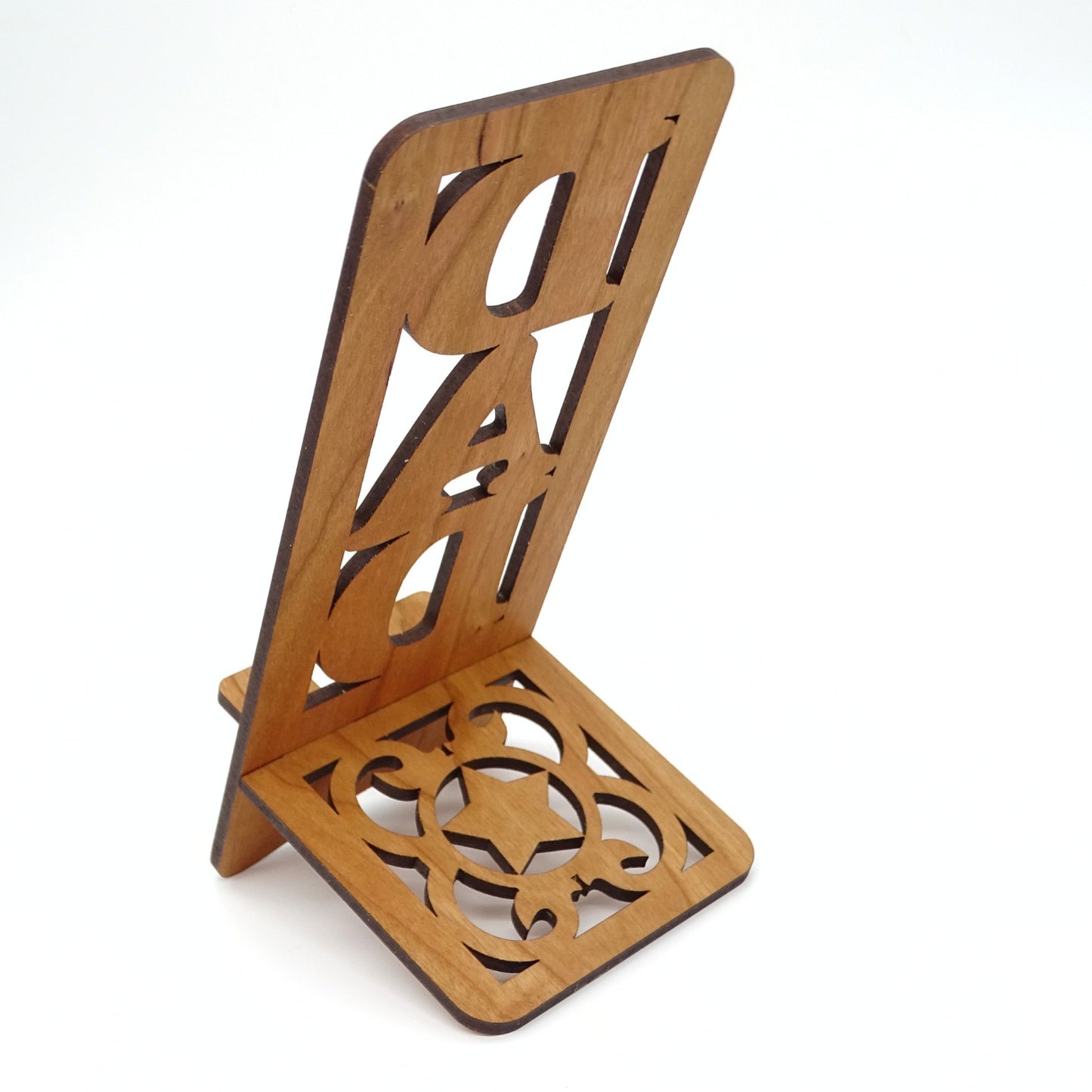 Dad Phone Stand — Laser Cut Wooden Father's Day Gift
