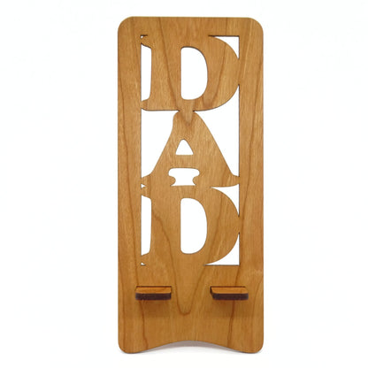 Dad Phone Stand — Laser Cut Wooden Father's Day Gift