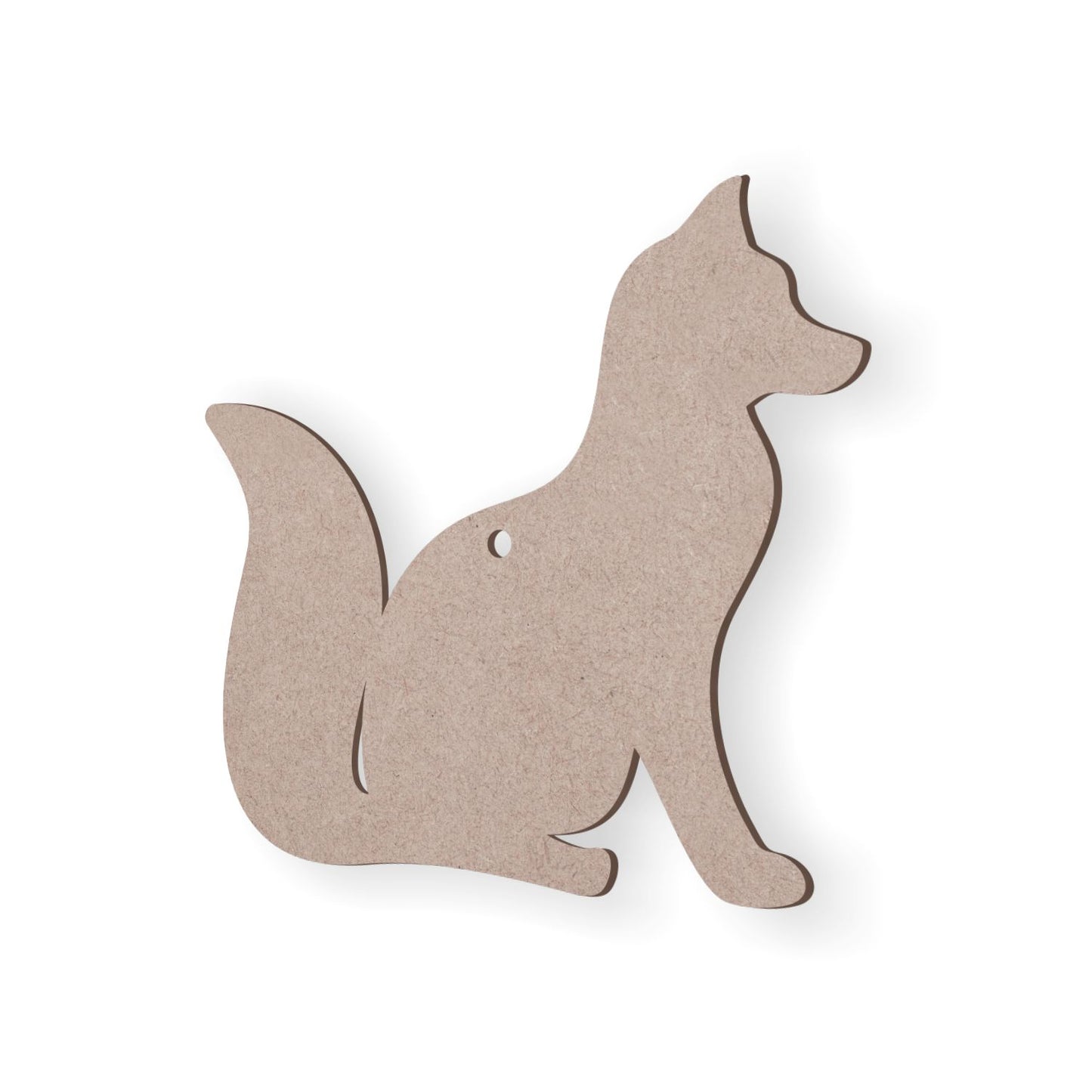 cutout of a fox shape on a white background