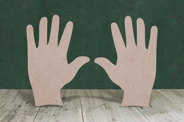 MDF Hand shapes perfect for crafts cut from 3mm thick MDF