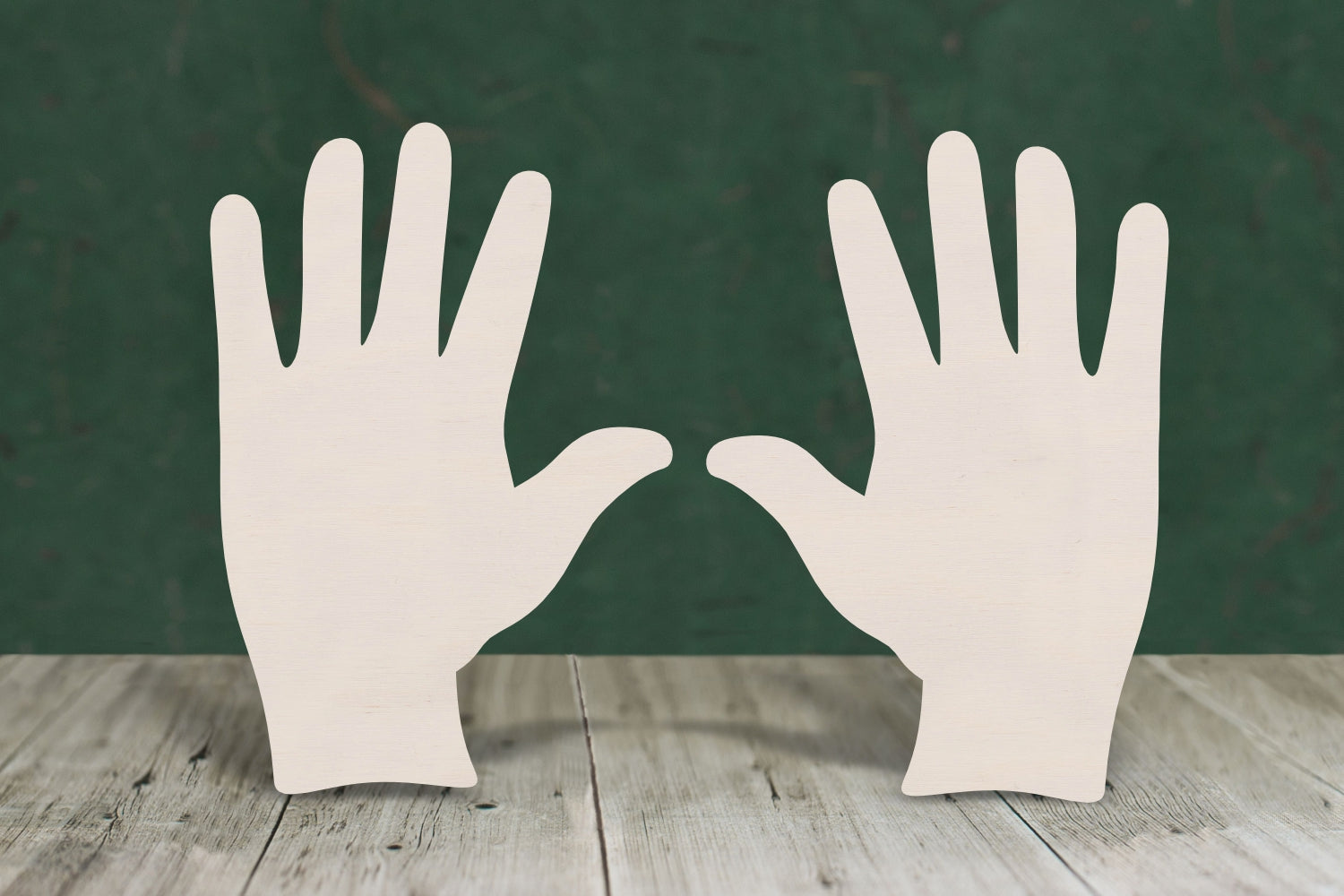 Stuffed Hand Shape Wooden hand shapes (pain version) cut from 4mm Plywood