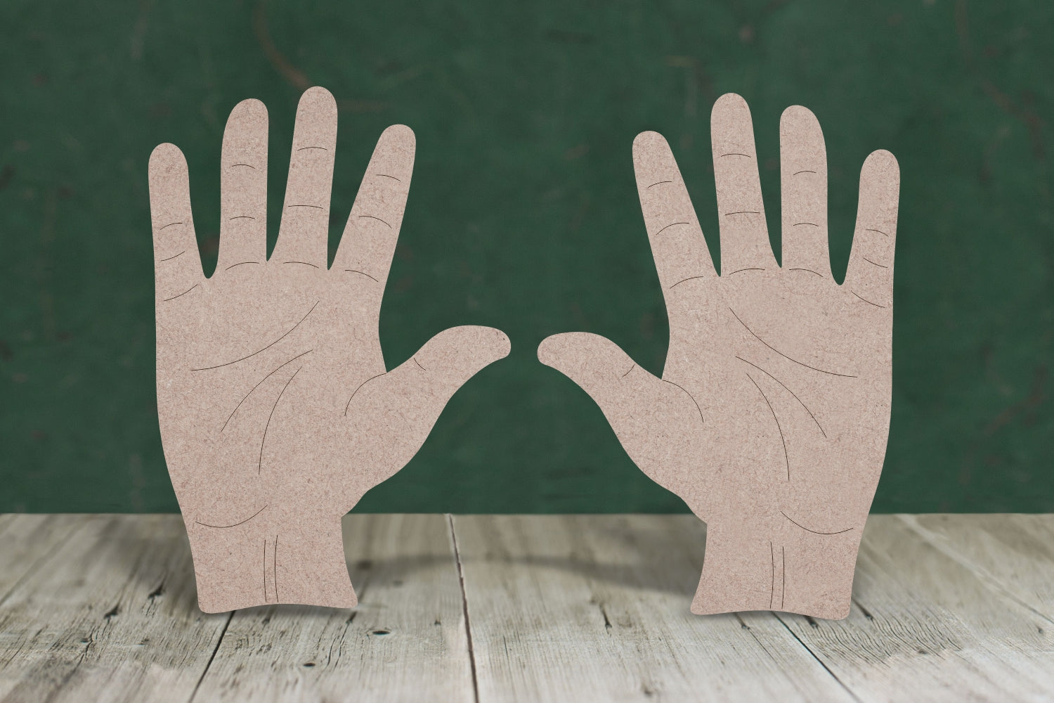 Stuffed Hand Shape MDF Hand shape with etched details perfect for crafts. 3mm Thick