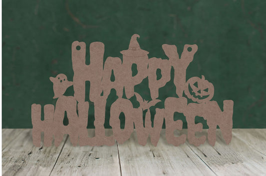 Happy Halloween text - 2mm MDF